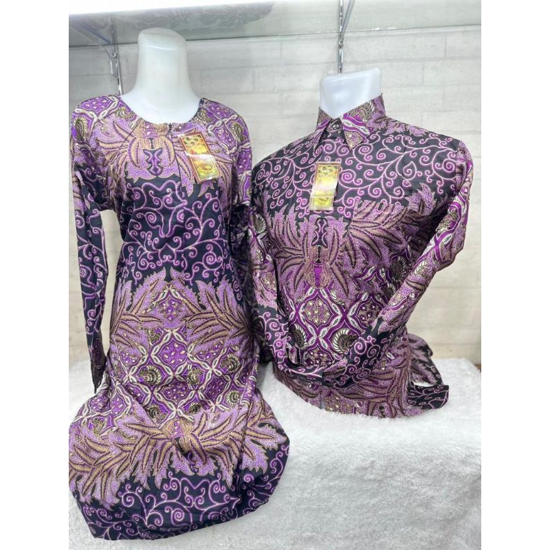 couple batik wanita dan pria/ Tunik batik/ kemeja lengan panjang pendek batik