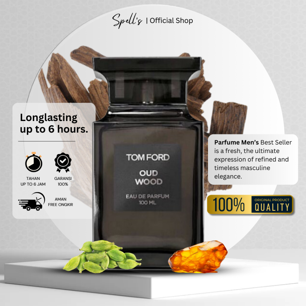 TOM FORD Oud Wood Parfum Premium 1:1 ORIGINAL Quality Parfum Pria Tahan Lama TOM FORD Oud Wood Eau D