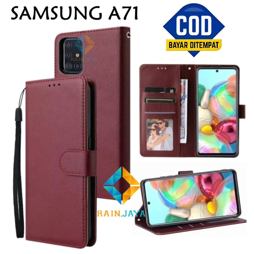 Flip Case SAMSUNG A71 Leather Case Premium Flip Cover Wallet