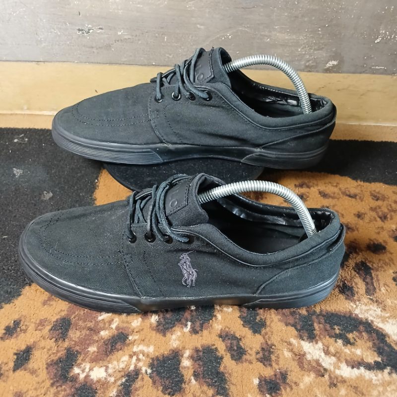 Sepatu Polo Ralph Lauren Faxon Low Black