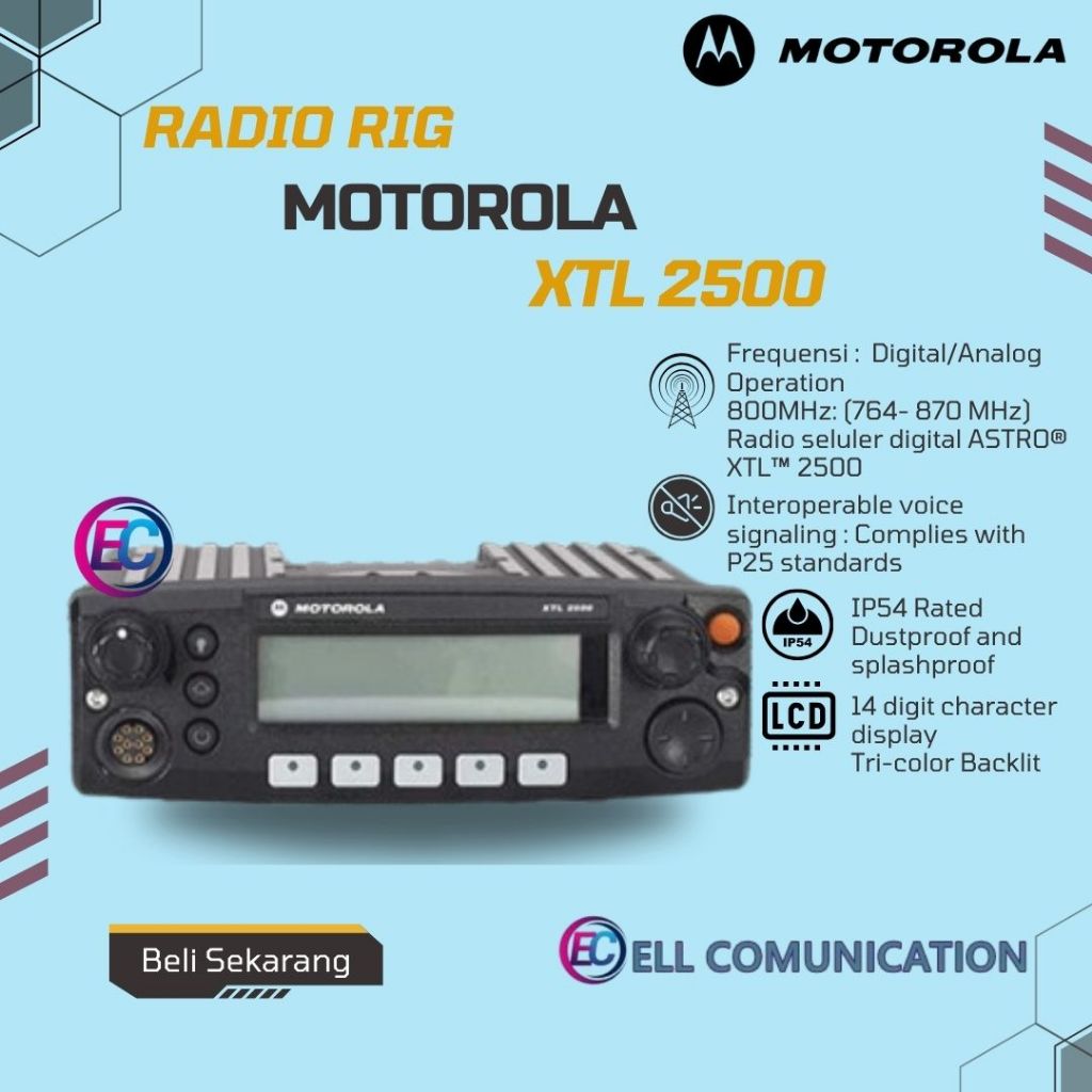 JUAL  RADIO RIG MOTOROLA XTL 2500 P25 ASTRO MOTOROLA XTL2500 XTL 2500 ORIGINAL