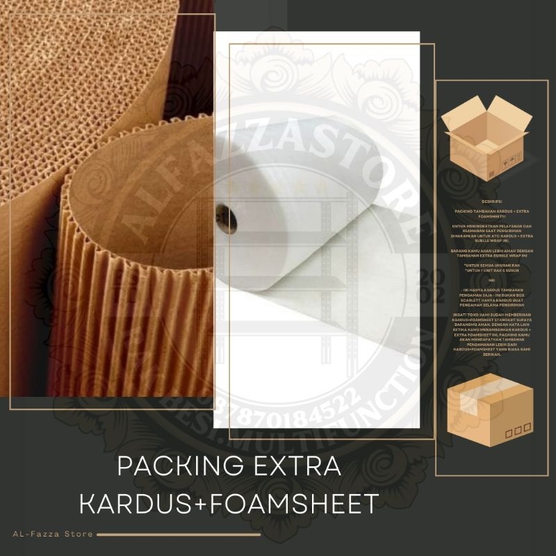 

Packing Extra Kardus+foamsheet aman sampai tujuan