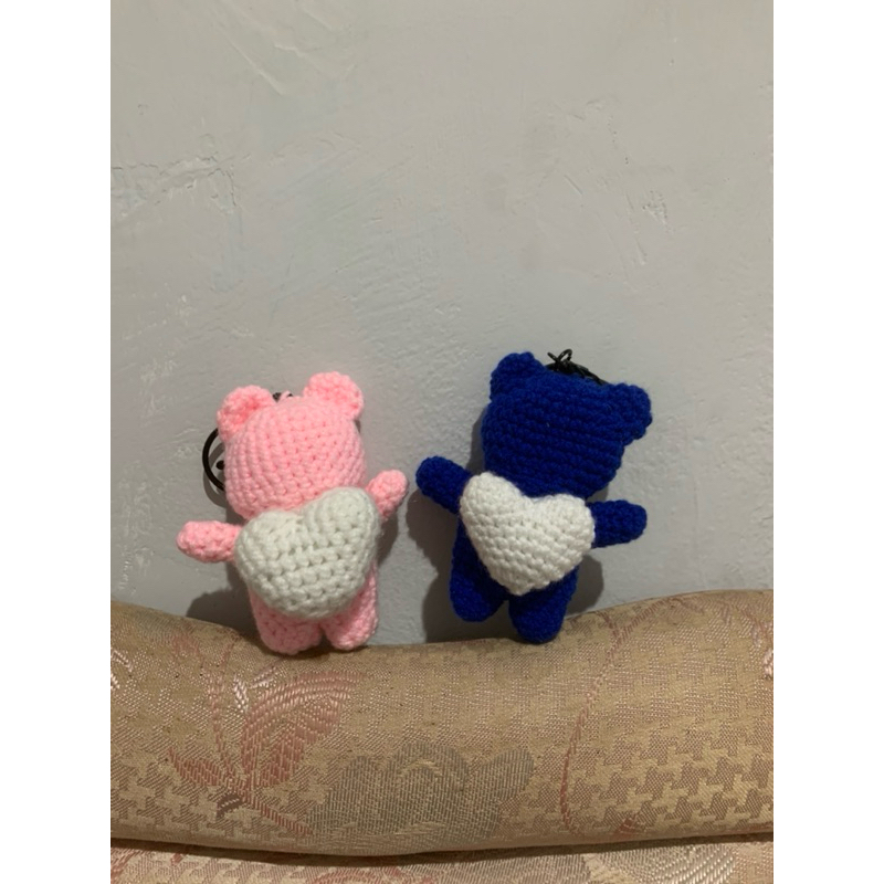 Lovely Runner Couple Bear Keychain ( Rajut )