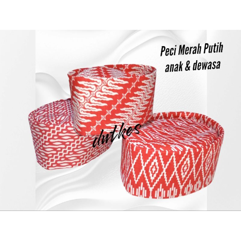 PECI batik Merah Putih (Anak & Dewasa)