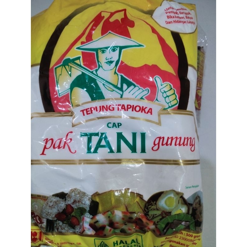 

Tepung Tapioka cap Pak TANI Gunung berat 500 gr