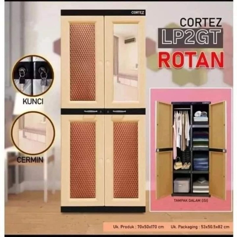 LEMARI PLASTIK CORTEZ JUMBO GANTUNG 2 PINTU