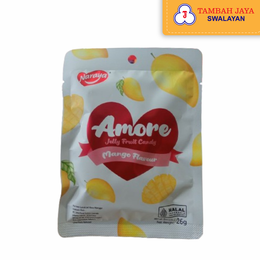 

Permen Naraya Amore Jelly Fruit Candy Mango Flavour 26g