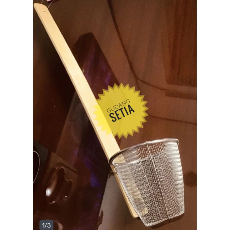 Saringan Mie ayam Stainless Gagang panjang/Saringan Mie Kocok 55cm
