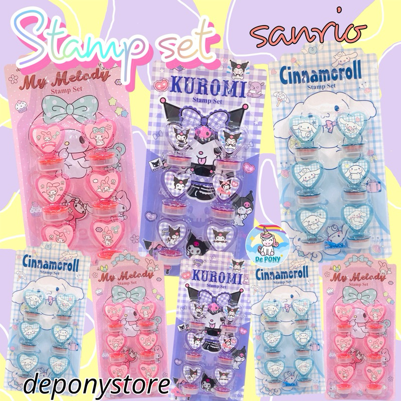 

Stamp Stempel Sanrio Isi 6 Melody Kuromi Cinnamoroll Premium