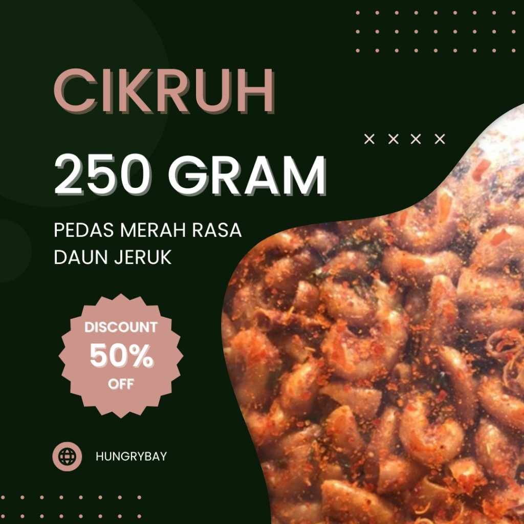 

250Gram Makaroni Cikruh Pedas Daun Jeruk Di Jamin Bikin Nagih Tidak Pelit Bumbu Tidak Keras Termurah