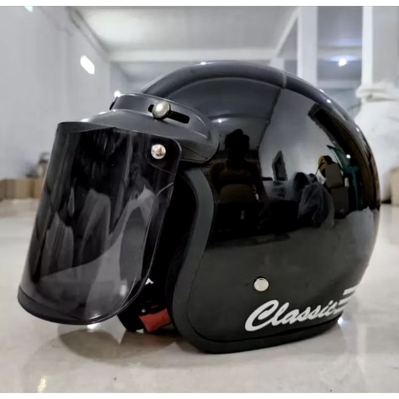 HELM BOGO CLASSIC DEWASA GARIS TIGA SNI ORIGINA