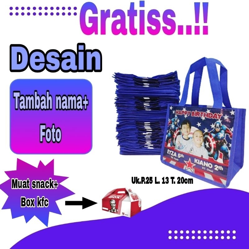 

Tas ulang tahun/Tas promosi/Tas costume/Tas natal/Tas imlek