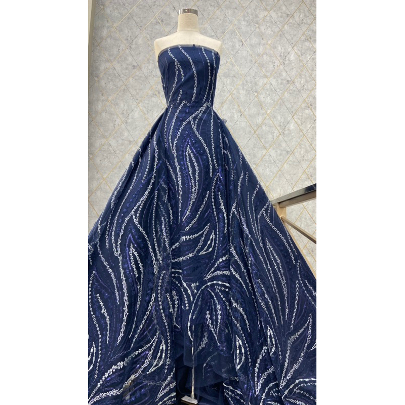 Bahan Tulle Brokat Victoria, Tile Payet, Tile Payet Anti Rontok, Bahan Kebaya, Bahan Gaun
