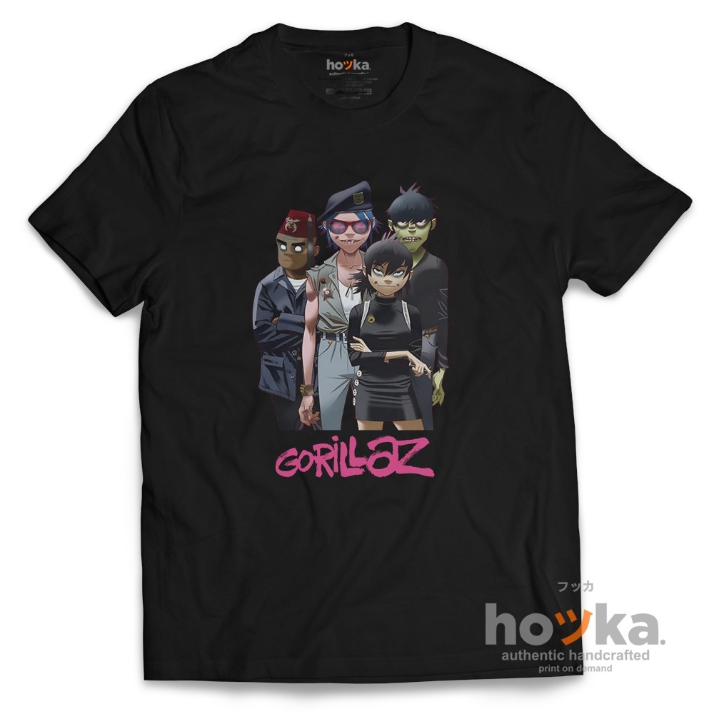 Kaos Gorillaz HOOKA Distro Premium Gorillaz