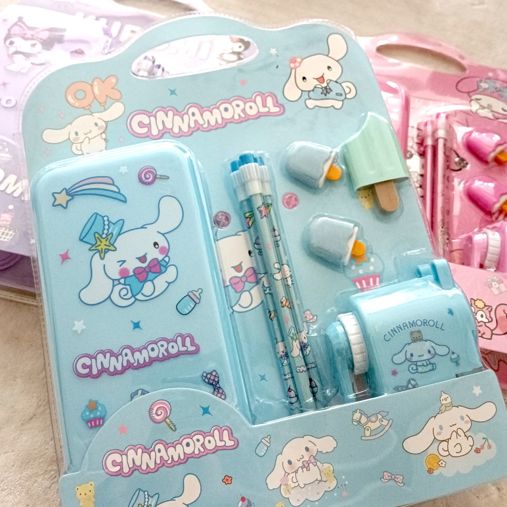 

TAO Alat Tulis Stationery Set Cinnamoroll Kuromi Melody Gift Set 9in1 6produk