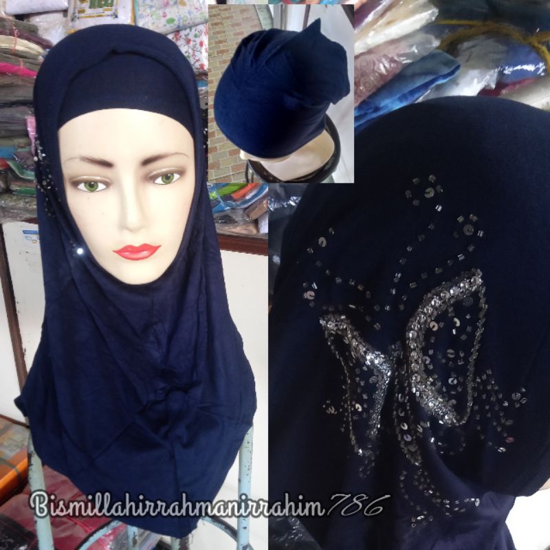 Kerudung Hijab Instan Jilbab Halus manik-manik bagus