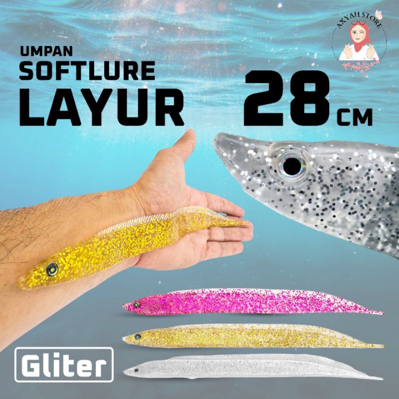 Umpan pancing soft lure layur / umpan tuna marlin tenggiri / umpan layur silicon Soflure