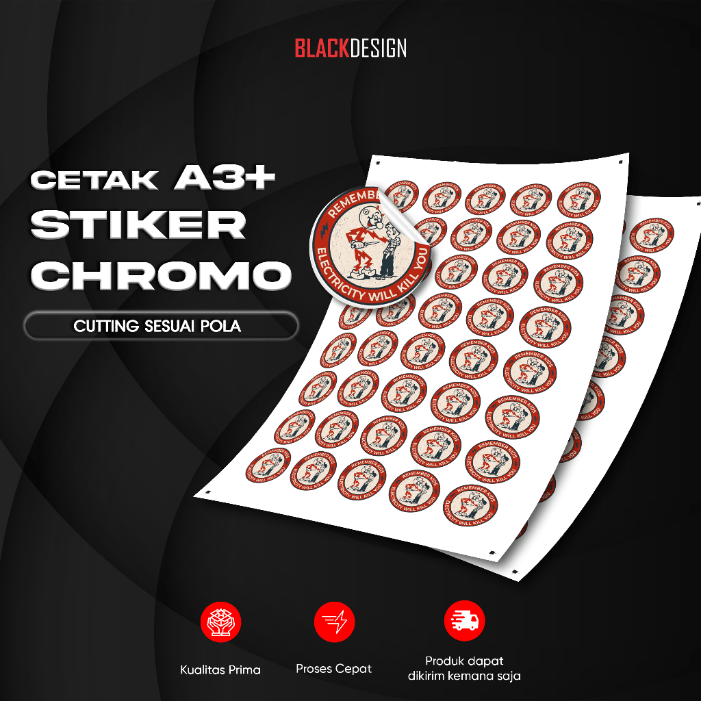 Cetak Stiker A3 / Sticker Label / Sticker Cutting - Die Cut - Kiss Cut / Cetak Stiker HVS A3+