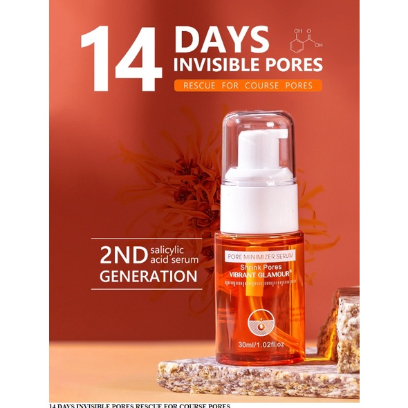 ORIGINAL VIBRANT GLAMOR Mengecilkan Pori 30ml Serum Salicylic Moisturizing Whitening Oil Control Ant