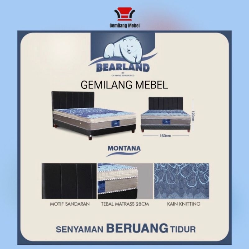 Kasur Spingbed Bearland Montana Olympic (Matras only)
