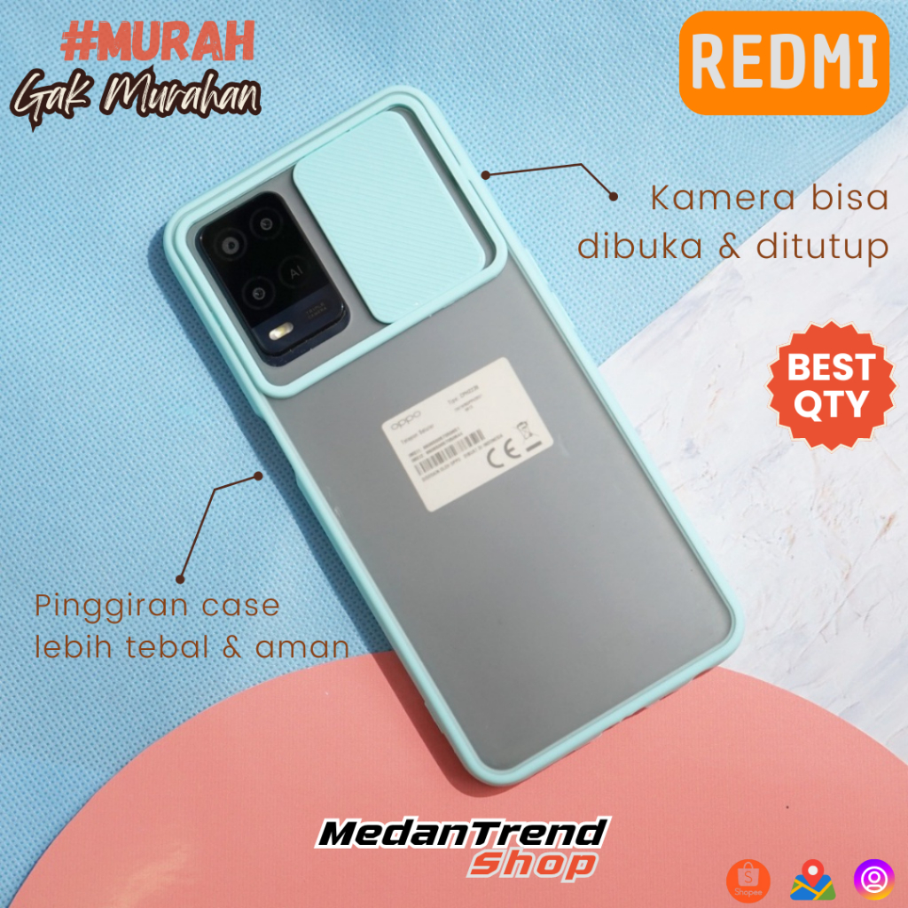 Casing Redmi Note 11 Slide Cam Transparan Softcase Slide Camera, Kamera Geser, Case Murah dan Tebal