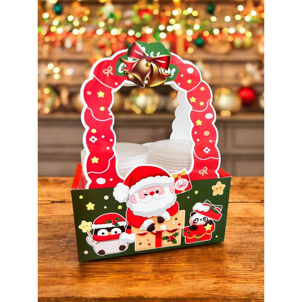 

SANTA GIFT - paper bag Box Souvenir Natal Dus kemasan Kue Box Hampers Christmas