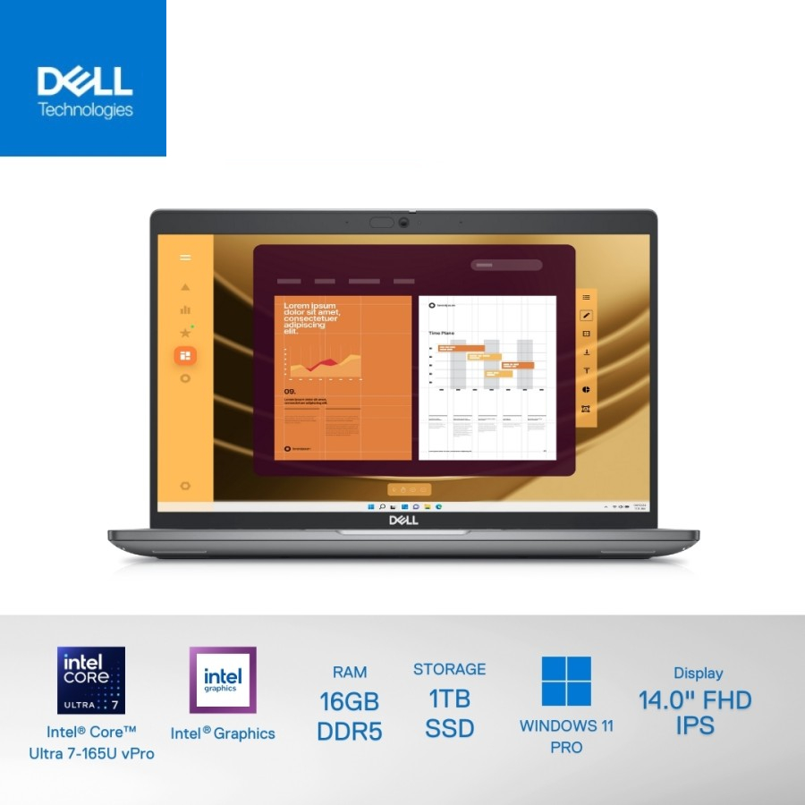 Dell Latitude 5450 - Ultra 7 165U vPro/16GB/1TB SSD/14"/Windows 11 Pro/3YR - Laptop