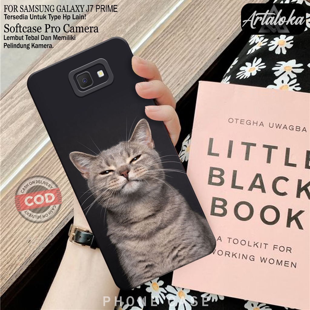 Case Hp Samsung Galaxy J7 Prime Fashion Case Kucing Case Samsung Galaxy J7 Prime Silikon TPU Pro Cam