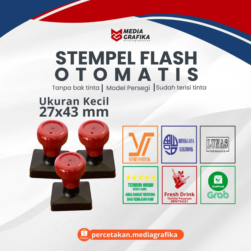 

STEMPEL FLASH CUSTOM | OTOMATIS 27 x 43