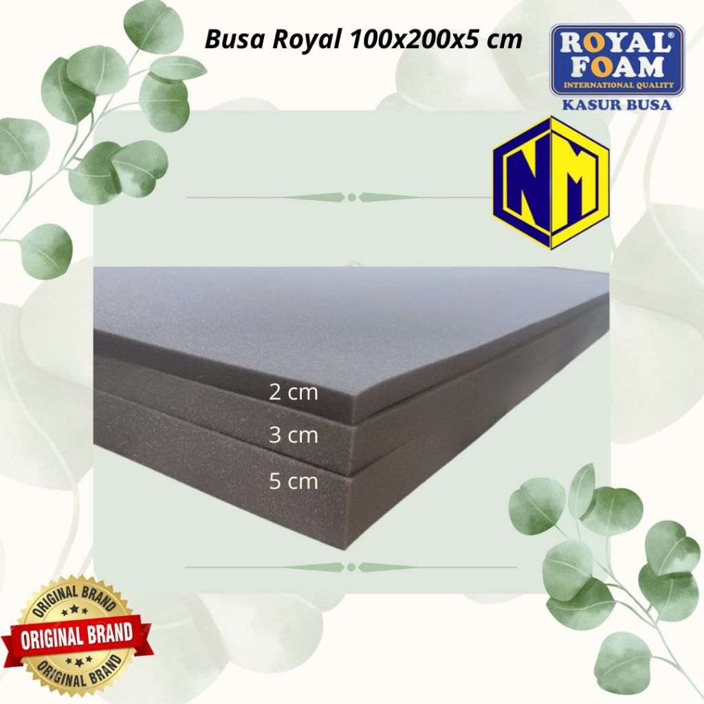 RB Busa Lembaran Hitam Royal Super 200x100cm Tebal 2,3, dan 5cm - kasur Matras Peredam Suara AST