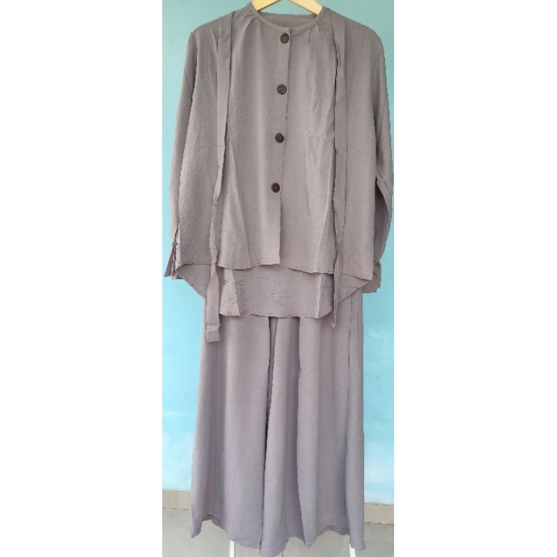 SETELAN KULOT  WANITA JUMBO/ SETELAN KULOT WANITA/ SETCEL KULOT CRINGKLE/SETCEL KULOT LEBAR