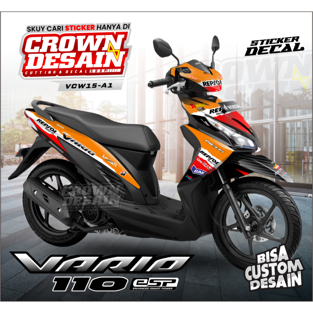 STICKER DECAL - Decal Motor Vario 110 Fi Fullbody - Aksesoris Motor Vario FI - Sticker Vario Fi 110