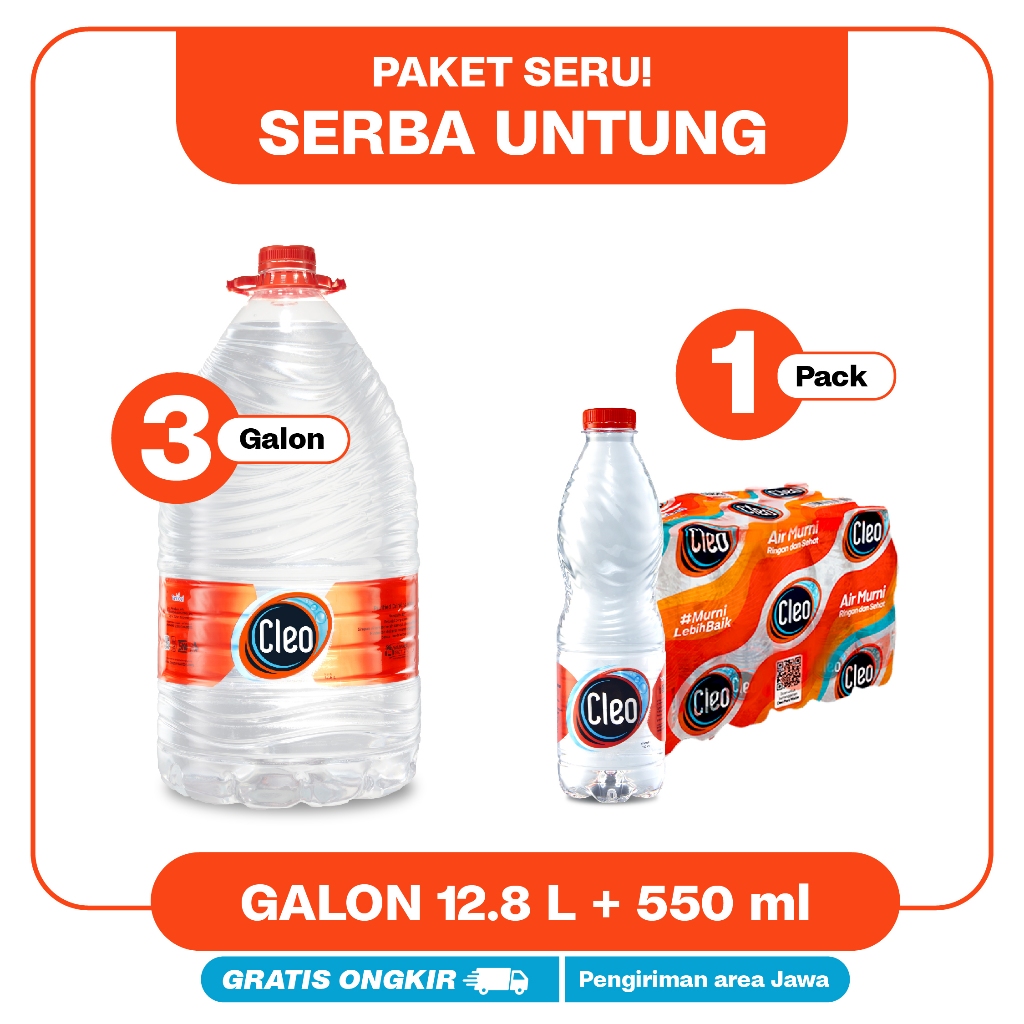 

Cleo Air Murni 3 Galon 12,8L + 550ml 1 pack