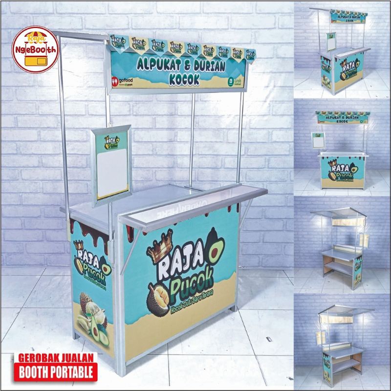 Booth Portabel Juragan Atap Gerobak Lipat Meja Lipat Jualan