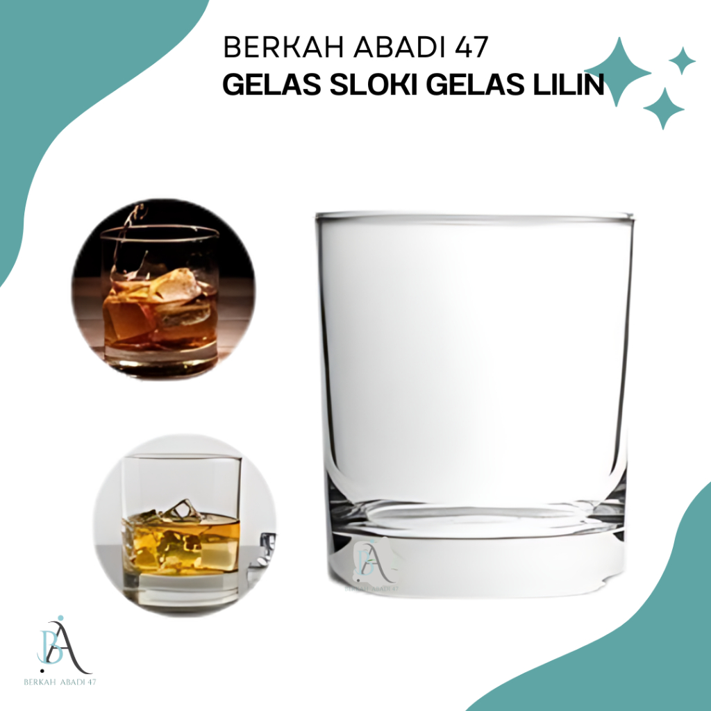 Gelas Sloki Gelas Kaca Mini Gelas Lilin Gelas Aromaterapi