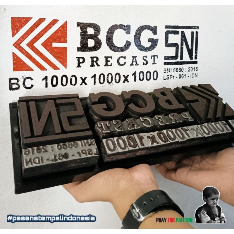 

stempel beton penanda beton cap beton