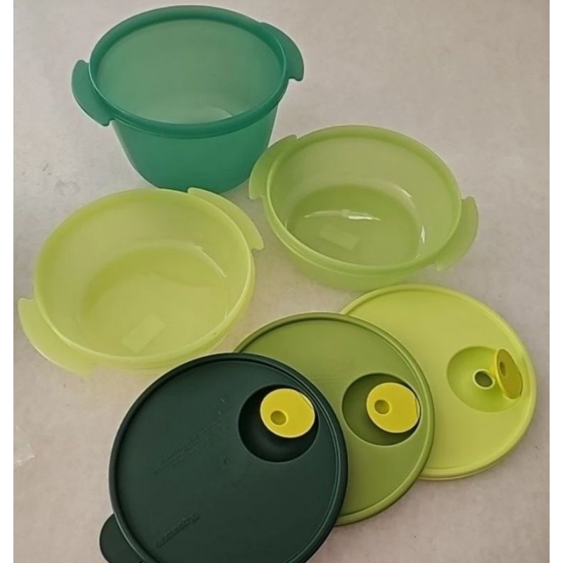 Mangkuk bowl carry all bowl tuperware gradasi ijo / biru tosca eceran 1 pcs