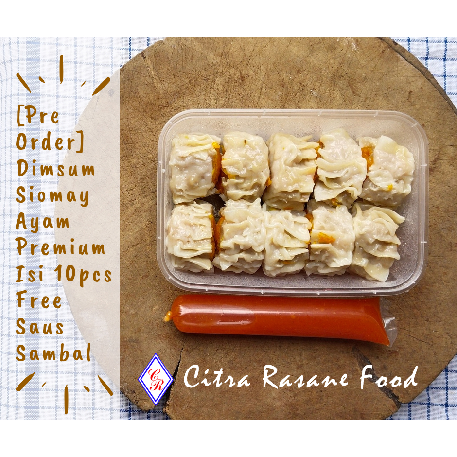 

[Pre Order] Dimsum Siomay Ayam Premium Isi 10pcs Free Saus Sambal