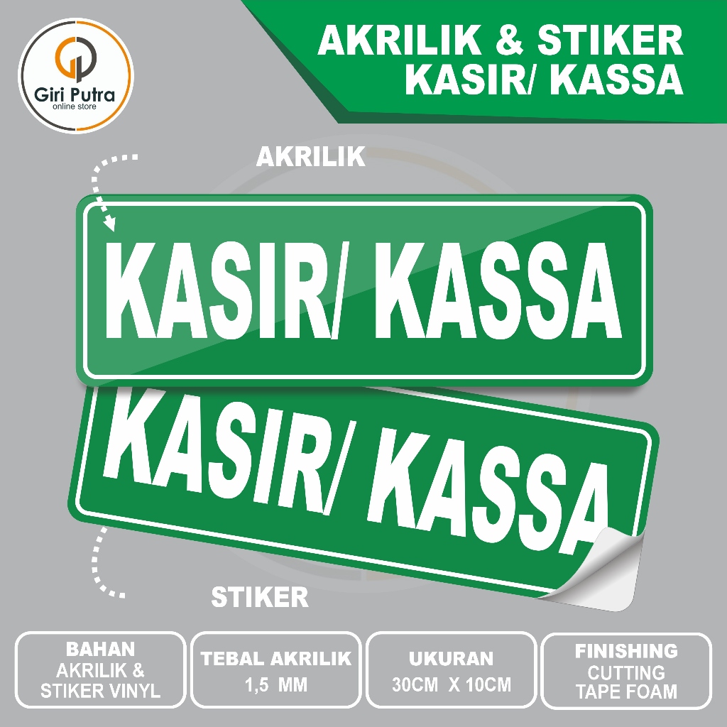 

AKRILIK & STIKER KASSIR / KASSA