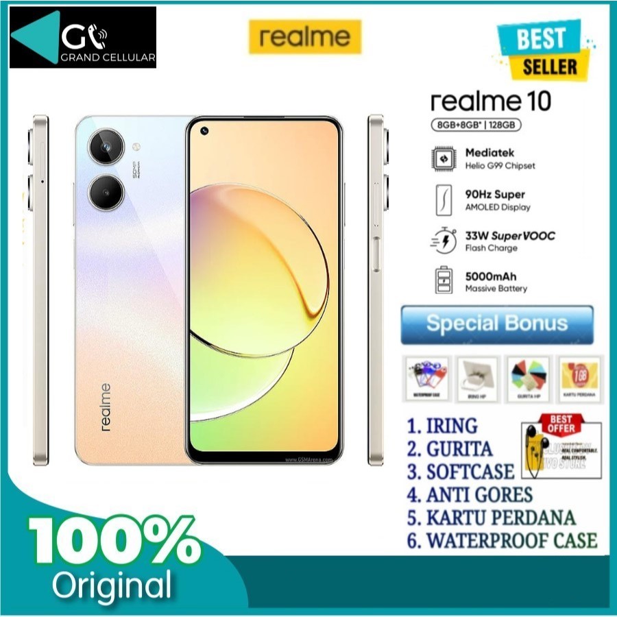 Realme 10 ram 8Gb rom 256Gb Fullset BRGARANSI