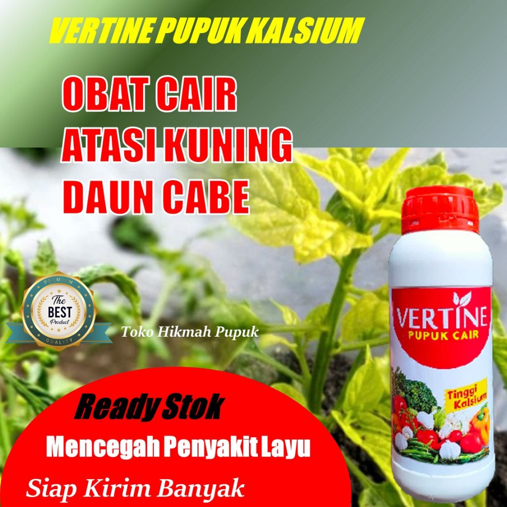 PROMO VERTINE KALSIUM  500 ML Obat Cabe Keriting/Kuning - Obat Cabe Keriting Paling Ampuh - Obat Cab