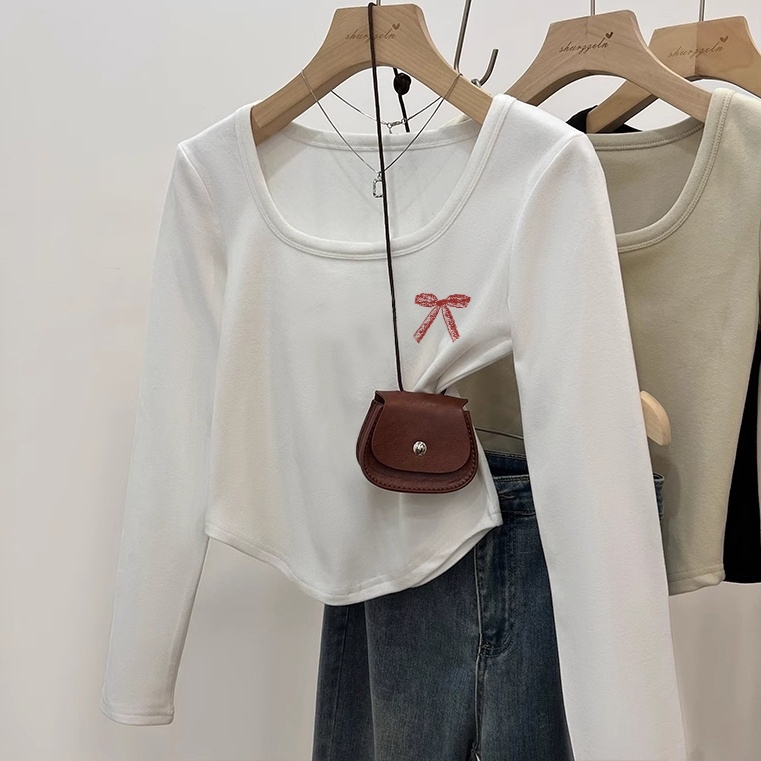 XiaoZhaiNv baju atasan wanita terbaru atasan korean style wanita crop top kaos wanita kekinian kaos 