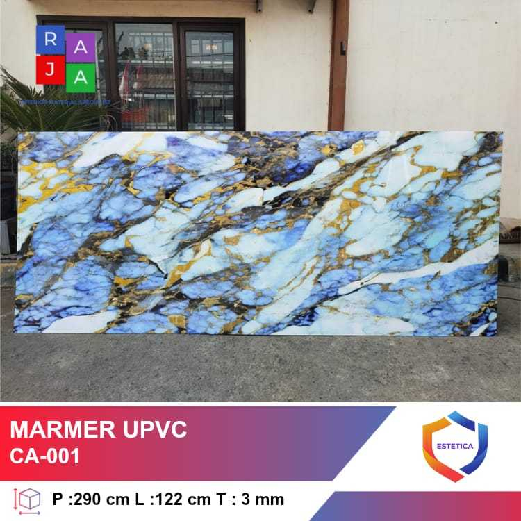 Marmer Panel UPVC Dekorasi Dinding Motif Corak Marmer UV Marble Sheet Backdrop TV Multiplex Pelapis 