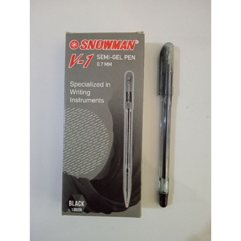

SNOWMAN Pulpen Bolpen Ballpoint Pen V-1 0.7 Semi Gel pen Lusin