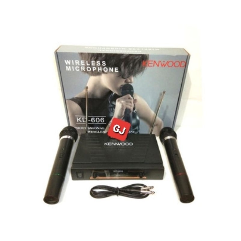 mic wireless kenwood kd606 double mic handle/ wireless microphone kenwood kd 606 mic karaoke ktv mic