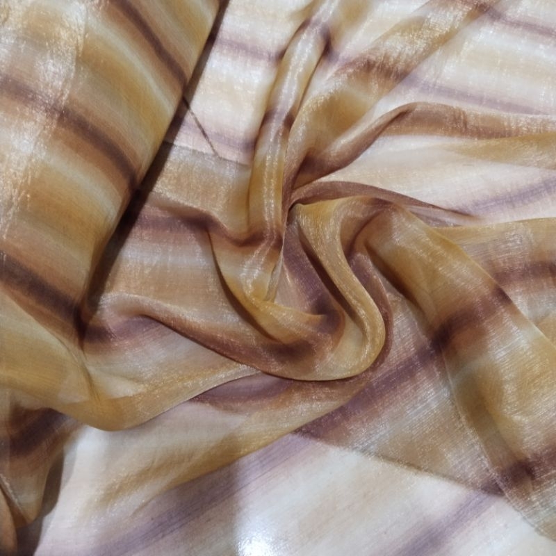 Kain Chiffon silk // Sifon silk // Bahan Pelangi //Chiffon Yoryu