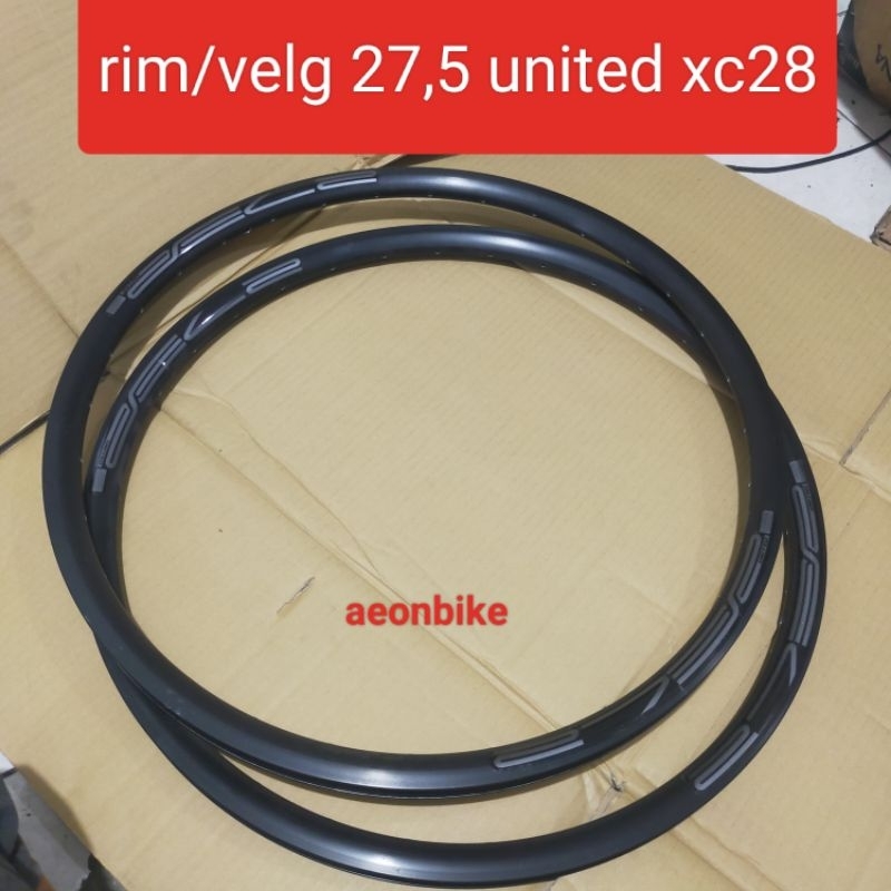 rims/velg 27,5 united xc28 32 hole double wall harga sepasang velg sepeda MTB