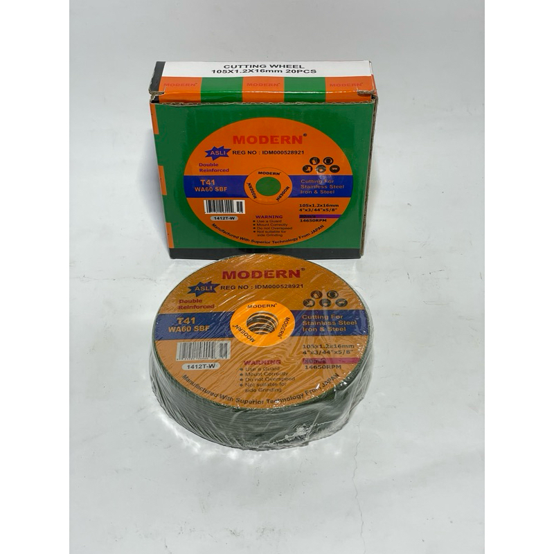 Batu potong 4"X1,2MM MODERN / batu potong MODERN 1 kotak isi 20pcs / batu potong besi MODERN