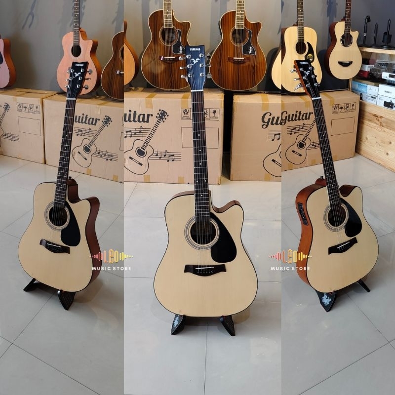gitar akustik elektrik yamaha f310 warna natural custom high quality akustik elektrik