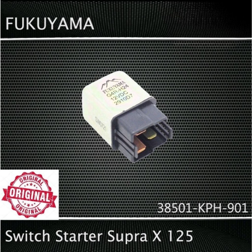 Switch Relay Bendik Starter Karisma, Supra X 125, Beat, Scoopy, Spacy, Vario Lama Honda Asli Fukuyam
